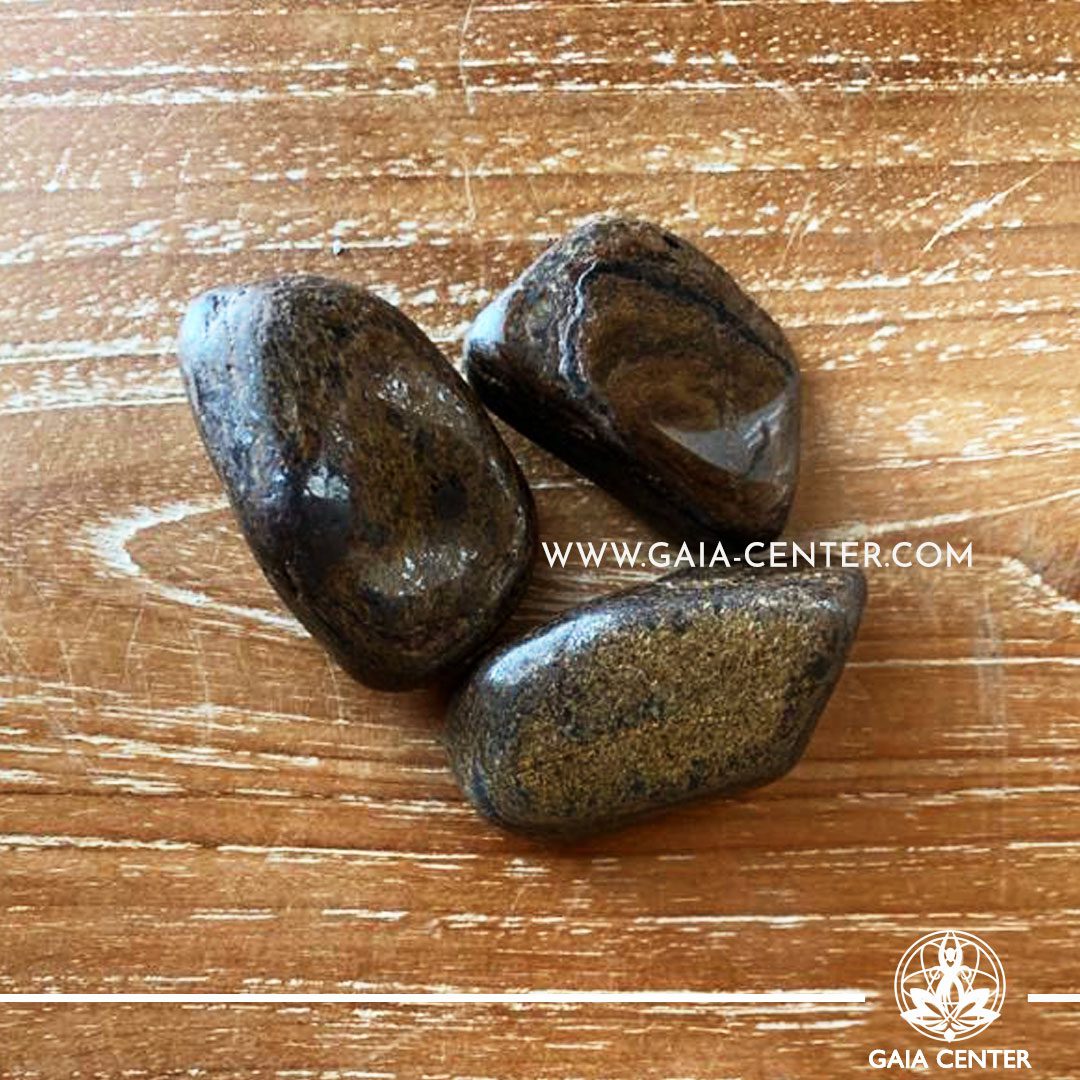 Bronzite A quality 30-40mm Tumbled stones from Brazil. Crystals and Gemstone selection at GAIA CENTER | Cyprus.