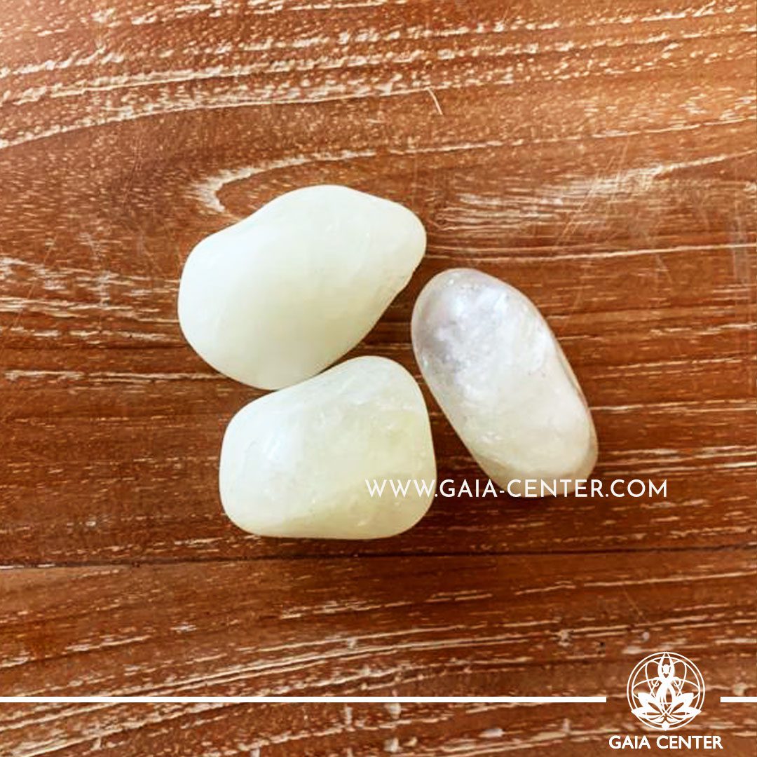 Sulfur Quartz A quality 30-40mm Tumbled stones from Brazil. Crystals and Gemstone selection at GAIA CENTER | Cyprus.