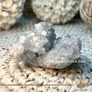 Celestite or Celestine Crystal natural druzy cluster from Madagascar. Crystal points, towers and obelisks selection at Gaia Center Crystal Shop in Cyprus. Order crystals online, Cyprus islandwide delivery: Limassol, Larnaca, Paphos, Nicosia. Europe and Worldwide shipping.