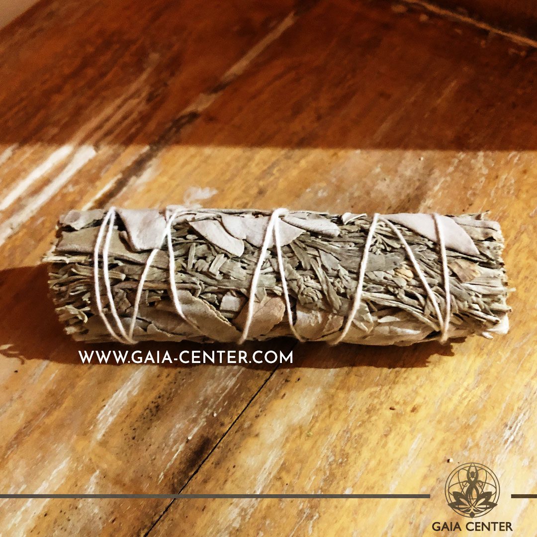 Californian White Sage and Blue Sage mix bundles for smudging ceremonies and space clearing at Gaia Center | Cyprus. Order online, Cyprus islandwide delivery: Limassol, Paphos, Larnaca, Nicosia. Europe and worldwide shipping.