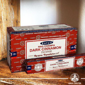 Incense Sticks pack 15g Dark Cinnamon Aroma Nag Champa by Satya at Gaia Center | Cyprus.