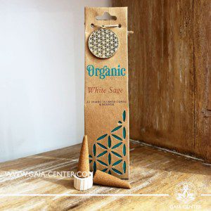 Incense Natural Dhoop Cones White Sage and burner by Organic Goodness. 12 incense cones in a pack. Order online at Gaia Center | Cyprus. Cyprus islandwide delivery: Limassol, Nicosia, Larnaca, Paphos. Europe & Worldwide delivery.
