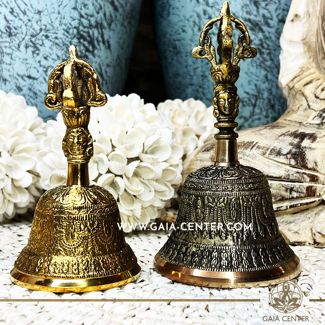 Dorje Altar Bells metal. Signing Bowls and Dorje Bells selection at Gaia Center Crystal Incense Shop in Cyprus. Shop online, islandwide delivery: Limassol, Nicosia, Larnaca, Paphos.