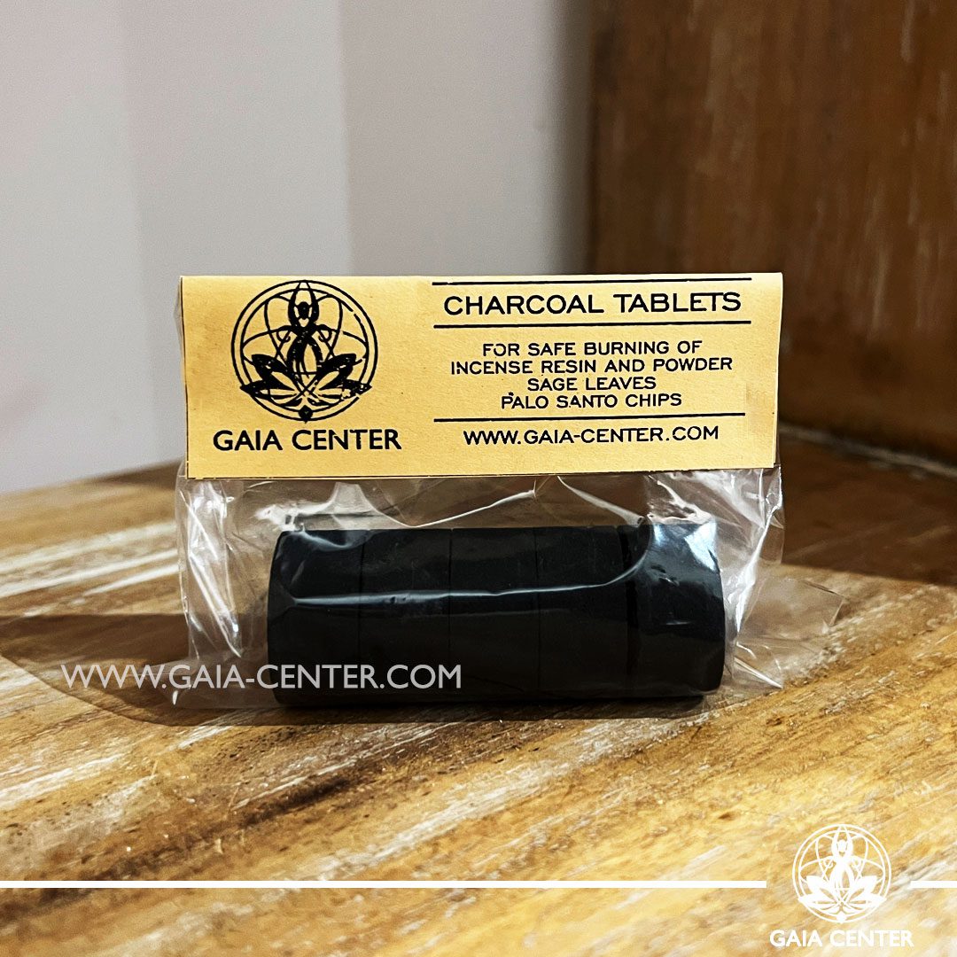 Charcoal Tablets for burning Aroma Incense Resin, Palo Santo, White Sage leaves at Gaia Center in Cyprus. Order online Cyprus islandwide delivery: Limassol, Paphos, Larnaca, Nicosia