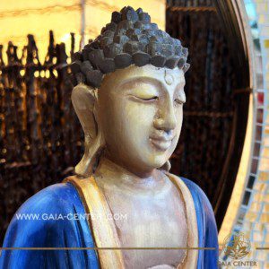 Buddha Statue made from teak wood and hand carved by Balinese artisans. Matt finishing. Decore and spiritual items at Gaia Center in Cyprus. Shop online at https://gaia-center.com. Cyprus island delivery: Limassol, Nicosia, Paphos, Larnaca. Europe and Worldwide shipping.