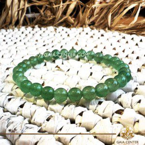 Crystal Bracelet Green Aventurine with Elastic string- made with 6mm gemstone beads. Crystal and Gemstone Jewellery Selection at Gaia Center in Cyprus. Order online, Cyprus islandwide delivery: Limassol, Larnaca, Paphos, Nicosia. Europe and Worldwide shipping.