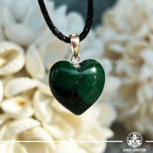 Crystal Pendant Green Malachite crystal design with sterling silver bail at GAIA CENTER Crystal Shop CYPRUS. Crystal jewellery and crystal pendants at Gaia Center crystal shop in Cyprus. Order online top quality crystals, Cyprus islandwide delivery: Limassol, Larnaca, Paphos, Nicosia. Europe and Worldwide shipping.