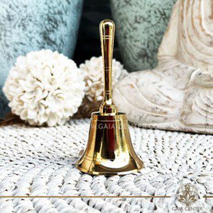 Altar Brass Bell polished metal 12.5x6cm. Signing Bowls and Altar Bells selection at Gaia Center Crystal and Incense esoteric shop in Cyprus. Shop online, islandwide delivery: Limassol, Nicosia, Larnaca, Paphos.