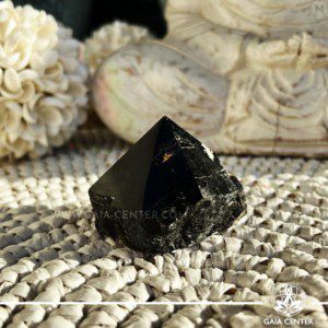 Black Tourmaline Top Polished Point point cut base - 167g. Origin - India. Crystal points, towers and obelisks selection at Gaia Center in Cyprus. Order online, Cyprus islandwide delivery: Limassol, Larnaca, Paphos, Nicosia. Europe and Worldwide shipping.