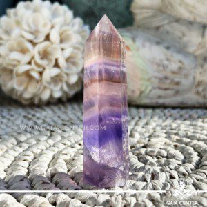 Purple Fluorite Crystal Obelisk. Crystal points, towers and obelisks selection at Gaia Center in Cyprus. Order online, Cyprus islandwide delivery: Limassol, Larnaca, Paphos, Nicosia. Europe and Worldwide shipping.