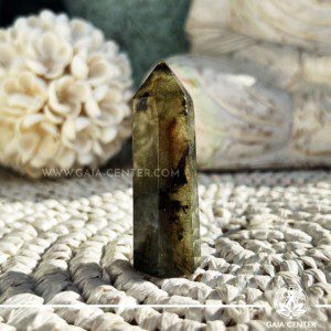 Labradorite Crystal Tower Polished Point. Crystal points, towers and obelisks selection at Gaia Center in Cyprus. Order online, Cyprus islandwide delivery: Limassol, Larnaca, Paphos, Nicosia. Europe and Worldwide shipping.