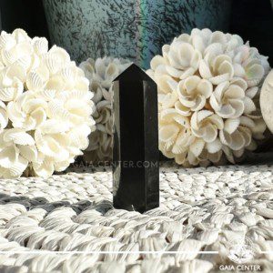 Shungite Crystal Obelisk polished point tower. Crystal points, towers and obelisks selection at Gaia Center in Cyprus. Order online, Cyprus islandwide delivery: Limassol, Larnaca, Paphos, Nicosia. Europe and Worldwide shipping.