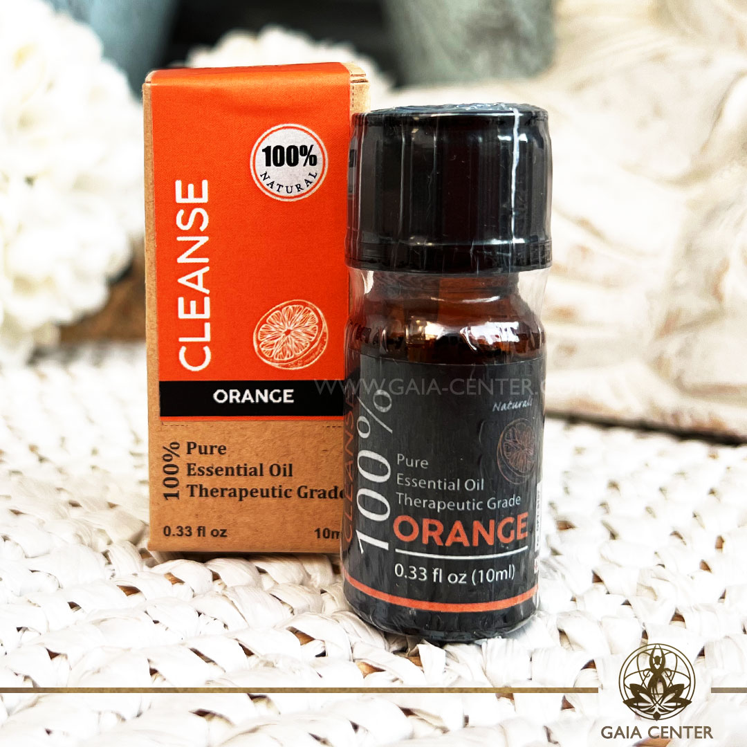 Pure Essential Oil Blend Orange 10ml. 100% natural, undiluted and therapeutic grade. For Aroma diffusers and oil burners. Gaia Center Aroma Shop in Cyprus. Order essentail aroma oils online: Cyprus islandwide delivery: Limassol, Nicosia, Paphos, Larnaca. Europe and worldwide shipping.
