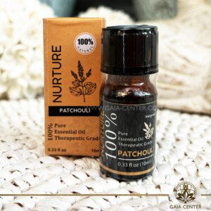 Pure Essential Oil Blend Patchouli 10ml. 100% natural, undiluted and therapeutic grade. For Aroma diffusers and oil burners. Gaia Center Aroma Shop in Cyprus. Order essentail aroma oils online: Cyprus islandwide delivery: Limassol, Nicosia, Paphos, Larnaca. Europe and worldwide shipping.