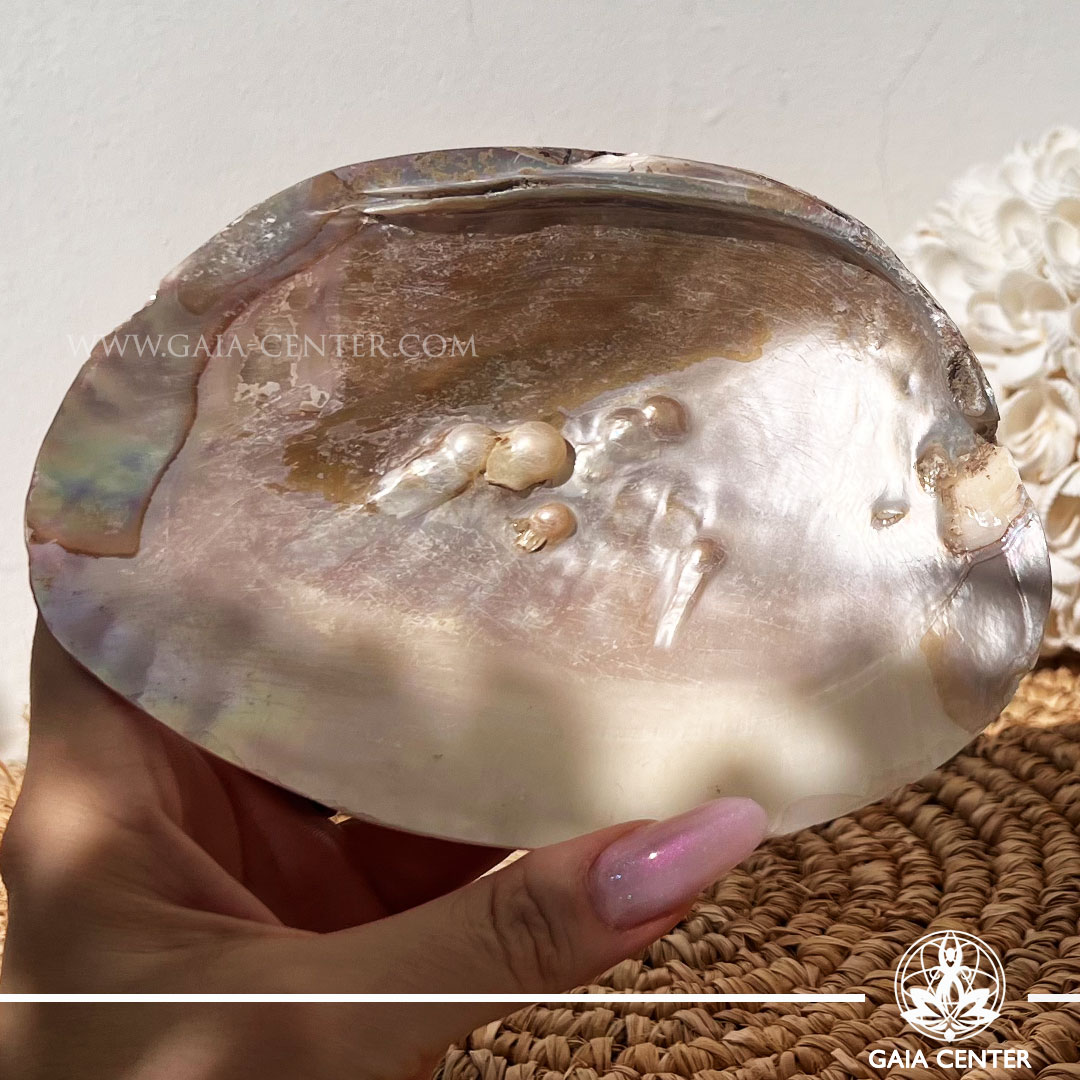 Shell Mother of Pearl for Smudging – Natural Cleansing Tool at GAIA CENTER Crystal Shop in Cyprus. Bring a touch of the ocean’s beauty and calm energy into your spiritual rituals with our Mother of Pearl Shell, traditionally used as a smudging bowl for burning sage, palo santo, and other sacred herbs. Symbolism & Meaning Mother of Pearl is known for its gentle, protective energy. Represents purity, inner calm, and emotional balance. Shells have long been used in cleansing rituals to honor water energy, one of the four sacred elements (earth, air, fire, water). Gaia Center crystal shop in Cyprus. Order online, Cyprus islandwide delivery: Limassol, Larnaca, Paphos, Nicosia. Europe and Worldwide shipping.