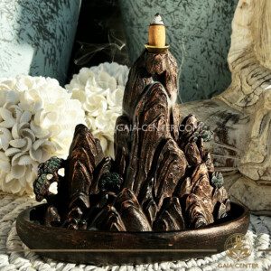 Backflow Incense Burner - Island bronze color incense fountain Backflow incense burners an Backflow dhoop cones selection at Gaia Center | Incense Aroma & Crystal shop in Cyprus. Order online, Cyprus islandwide delivery: Limassol, Larnaca, Nicosia, Paphos. Europe and worldwide shipping.