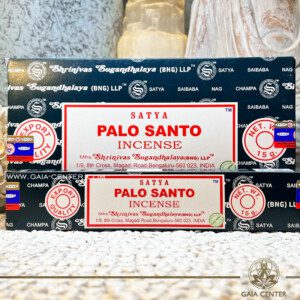Aroma Incense Sticks Palo Santo fragrance by Satya brand. 15grams incense pack. Selection of natural incense sticks at GAIA CENTER | Crystals and Incense aroma shop in Cyprus. Order incense sticks and aroma burners online, Cyprus islandwide delivery: Nicosia, Paphos, Limassol, Larnaca