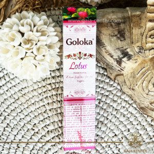 Incense Natural Aroma Incense Sticks Goloka Lotus. 15g incense sticks in a pack. Order incense sticks, cones, aroma incense holders and burners online at Gaia Center | Aroma Incense Crystal Shop in Cyprus. Cyprus islandwide delivery: Limassol, Nicosia, Larnaca, Paphos. Europe & Worldwide delivery.