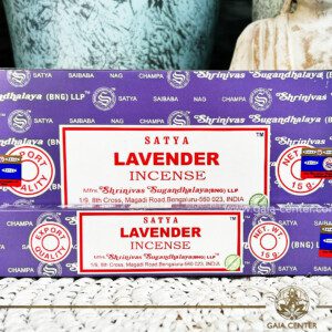 Incense Natural Aroma Incense Sticks Lavender Satya. 15g incense sticks in a pack. Order online at Gaia Center | Aroma Incense Shop in Cyprus. Cyprus islandwide delivery: Limassol, Nicosia, Larnaca, Paphos. Europe & Worldwide delivery.
