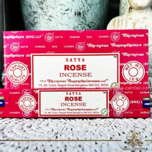 Incense Natural Aroma incense Sticks Rose Satya. 15g incense sticks in a pack. Order online at Gaia Center | Aroma Incense Shop in Cyprus. Cyprus islandwide delivery: Limassol, Nicosia, Larnaca, Paphos. Europe & Worldwide delivery.