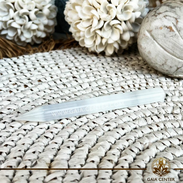 Crystal Healing Wand Selenite Rounded | GAIA CENTER Crystal Shop In CYPRUS