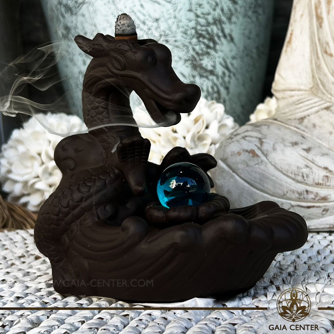 Backflow Incense Burner - Dragon's Orbit fountain. Backflow incense burners an Backflow dhoop cones selection at Gaia Center | Incense Aroma shop in Cyprus.