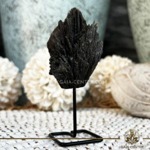 Natural Black Kyanite Rough on Pin. Crystal points, towers and obelisks selection at Gaia Center in Cyprus. Order online, Cyprus islandwide delivery: Limassol, Larnaca, Paphos, Nicosia. Europe and Worldwide shipping.