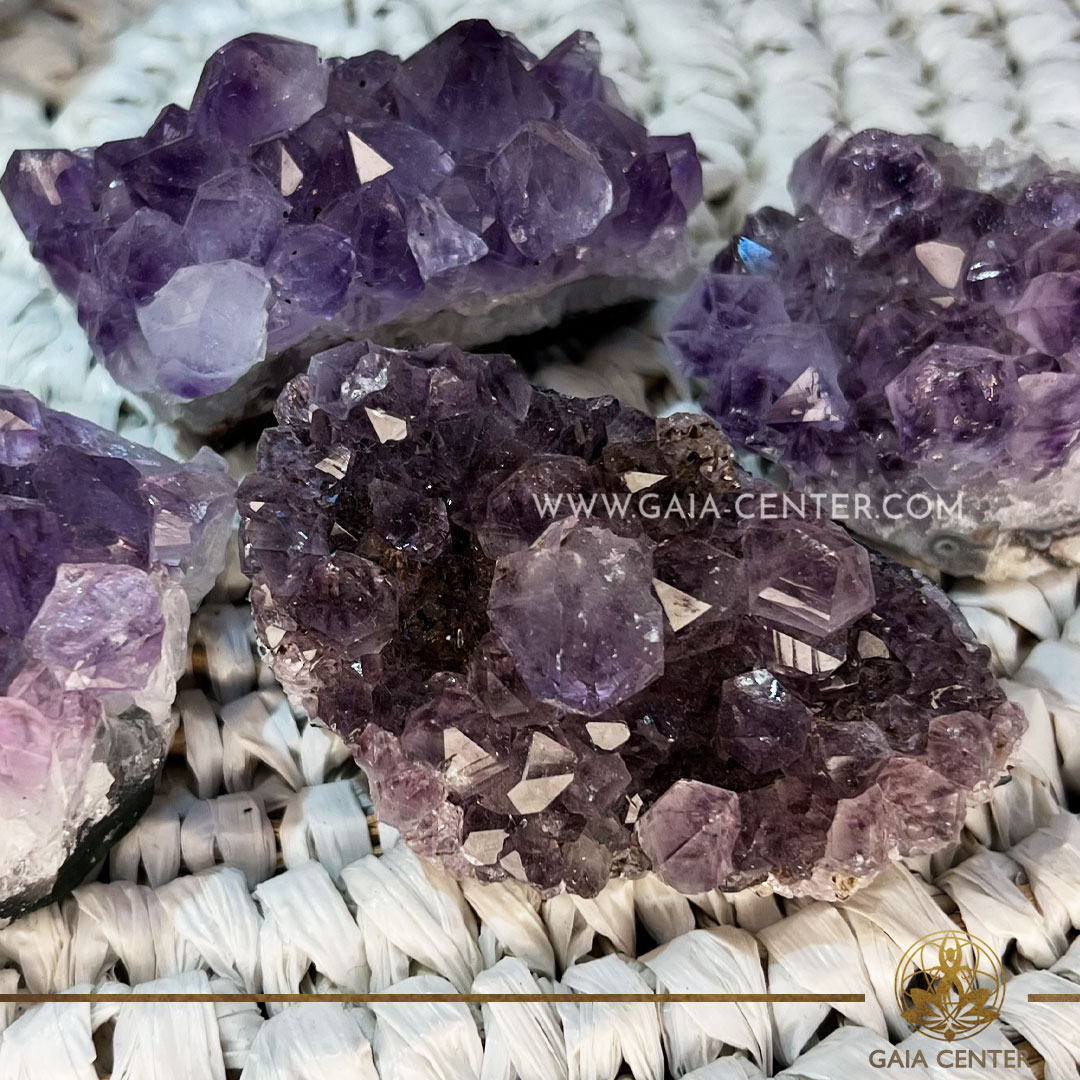 Amethyst quartz Druzy rough points from Brazil at Gaia Center crystal shop in Cyprus. Crystal tumbled stones and rough minerals, drusy at Gaia Center crystal shop in Cyprus. Order crystals online top quality crystals, Cyprus islandwide delivery: Limassol, Larnaca, Paphos, Nicosia. Europe and Worldwide shipping.