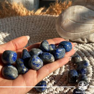 Lapis Lazuli polished tumbled stones from Afganistan at Gaia Center crystal shop in Cyprus. Crystal tumbled stones and rough minerals at Gaia Center crystal shop in Cyprus. Order crystals online top quality crystals, Cyprus islandwide delivery: Limassol, Larnaca, Paphos, Nicosia. Europe and Worldwide shipping.