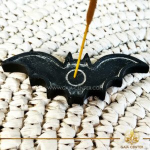 Incense Sticks Holder burner Black bat made from resin, holds one Aroma Incense Stick Selection at Gaia Center Crystals and Incense shop in Cyprus. Shop online at https://gaia-center.com Buy online Incense, burners and ash catchers at Gaia Center | Crystal & Incense Shop in Cyprus. Cyprus islandwide delivery: Limassol, Larnaca, Paphos, Nicosia. Europe and worldwide shipping.