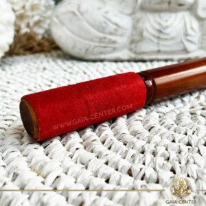 Singing bowl rubbing stick with suede red for Metal singing bowls Sound Healing Therapy at GAIA CENTER | CYPRUS. Original top quality from Nepal. Cyprus delivery: Limassol, Paphos, Nicosia, Larnaca, Paralimni, Strovolos. Including provinces and small suburbs. Europe and International Worldwide shipping. Wholesale and Retail. Shop online for Singing Bowls: https://gaia-center.com
