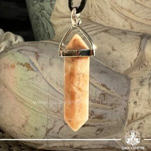 Crystal Pendant Moonstone - Bullet Design at GAIA CENTER Crystal Shop CYPRUS. Crystal jewellery and crystal pendants at Gaia Center crystal shop in Cyprus. Order online top quality crystals, Cyprus islandwide delivery: Limassol, Larnaca, Paphos, Nicosia. Europe and Worldwide shipping.
