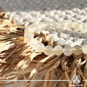 Crystal Bracelet Moonstone with Elastic string- made with 6mm gemstone beads. Crystal and Gemstone Jewellery Selection at Gaia Center Crystal Shop in Cyprus. Order crystals online, Cyprus islandwide delivery: Limassol, Larnaca, Paphos, Nicosia. Europe and Worldwide shipping.