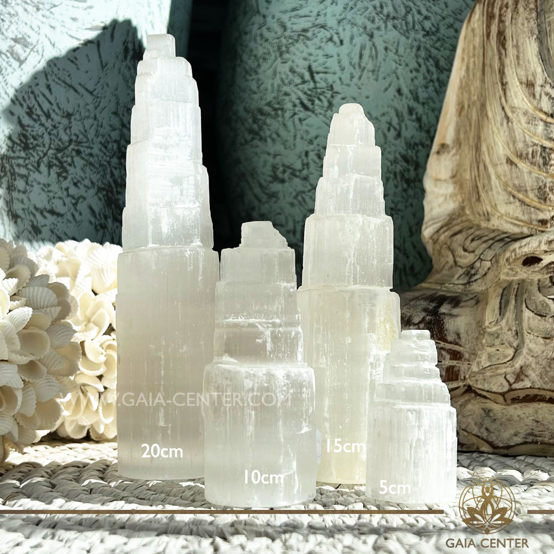 White Selenite crystal mountain iceberg tower from Morocco at Gaia Center crystal shop in Cyprus. Crystal tumbled stones and rough minerals, drusy at Gaia Center crystal shop in Cyprus. Order crystals online top quality crystals, Cyprus islandwide delivery: Limassol, Larnaca, Paphos, Nicosia. Europe and Worldwide shipping.