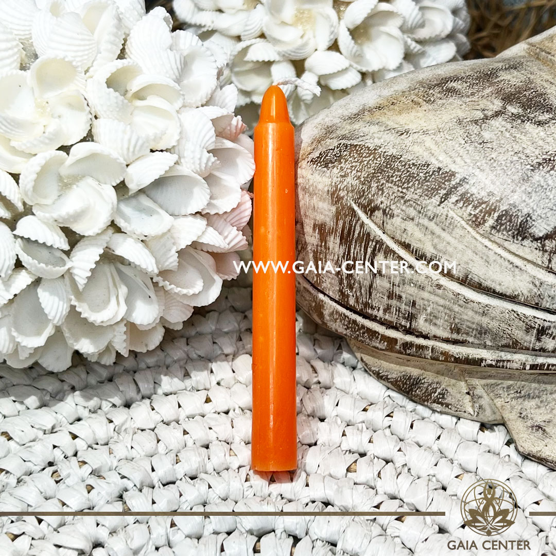 Orange Spell Candle |Paraffin Wax| at Gaia Center Crystal Incense Shop in Cyprus. Shop online, islandwide delivery: Limassol, Nicosia, Larnaca, Paphos.