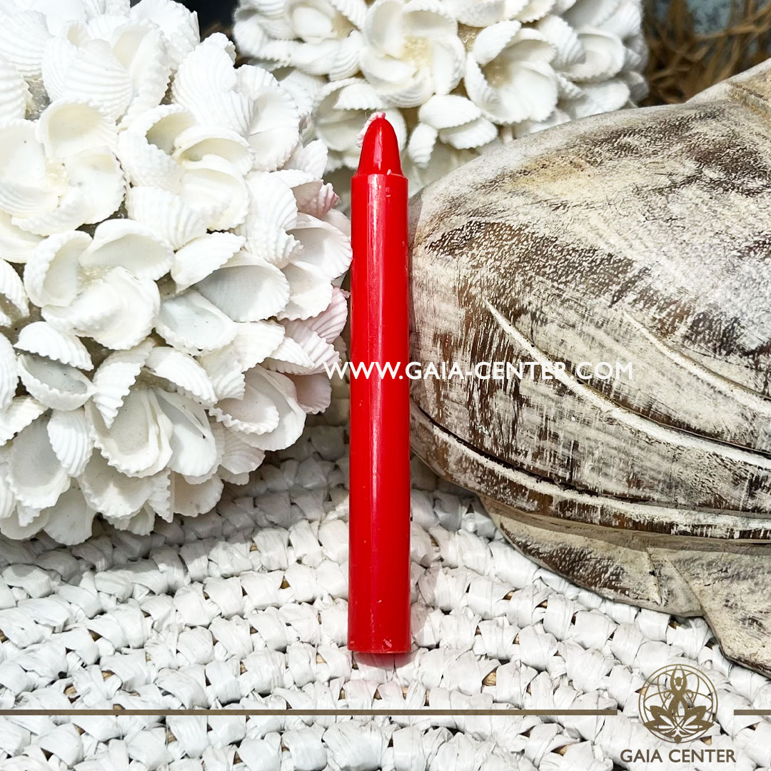 Red Spell Candle |Paraffin Wax| at Gaia Center Crystal Incense Shop in Cyprus. Shop online, islandwide delivery: Limassol, Nicosia, Larnaca, Paphos.