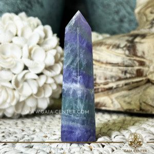 Purple Fluorite Crystal Polished Tower point Obelisk. Crystal points, towers and obelisks selection at Gaia Center Crystal Shop in Cyprus. Order crystals online, Cyprus islandwide delivery: Limassol, Larnaca, Paphos, Nicosia. Europe and Worldwide shipping.