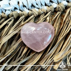 Rose Quartz Crystal Puff Heart |30x25mm| mini size from Madagascar at GAIA CENTER Crystal Shop CYPRUS. Crystal jewellery and crystal pendants at Gaia Center crystal shop in Cyprus. Order online top quality crystals, Cyprus islandwide delivery: Limassol, Larnaca, Paphos, Nicosia. Europe and Worldwide shipping.