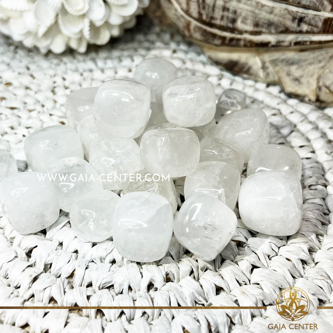 Snow Quartz Crystal Tumbled Stones |20-30mm| polished tumbled stones at Gaia Center crystal shop in Cyprus. Crystal tumbled stones and rough minerals, drusy at Gaia Center crystal shop in Cyprus. Order crystals online top quality crystals, Cyprus islandwide delivery: Limassol, Larnaca, Paphos, Nicosia. Europe and Worldwide shipping.