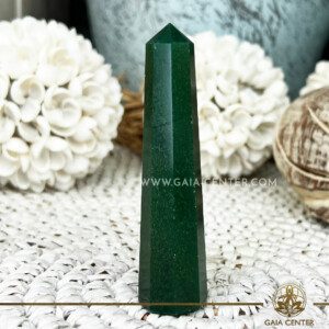Crystal Obelisk polished point tower Green Aventurine. Crystal points, towers and obelisks selection at Gaia Center in Cyprus. Order online, Cyprus islandwide delivery: Limassol, Larnaca, Paphos, Nicosia. Europe and Worldwide shipping.