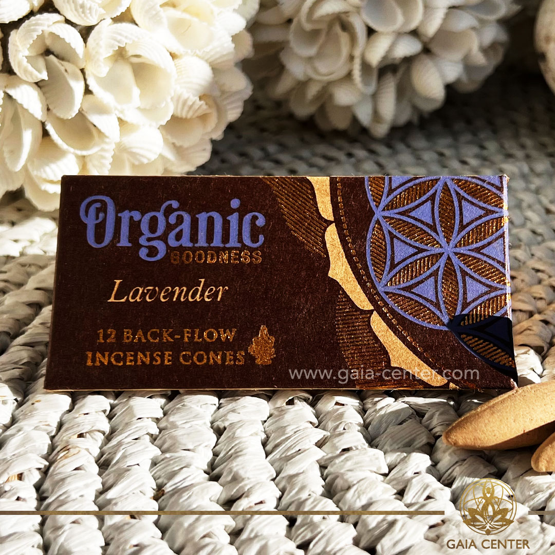 Lavender Natural Backflow Incense Cones. Backflow incense burners an Backflow dhoop cones selection at Gaia Center | Incense Crystal shop in Cyprus. Order online, Cyprus islandwide delivery: Limassol, Larnaca, Nicosia, Paphos. Europe and worldwide shipping.
