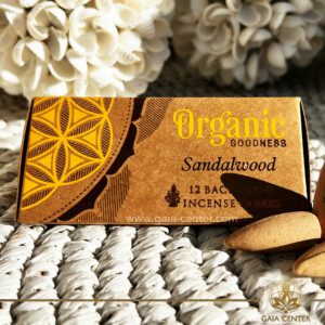 Sandalwood Natural Backflow Incense Cones. Backflow incense burners an Backflow dhoop cones selection at Gaia Center | Incense Crystal shop in Cyprus. Order online, Cyprus islandwide delivery: Limassol, Larnaca, Nicosia, Paphos. Europe and worldwide shipping.