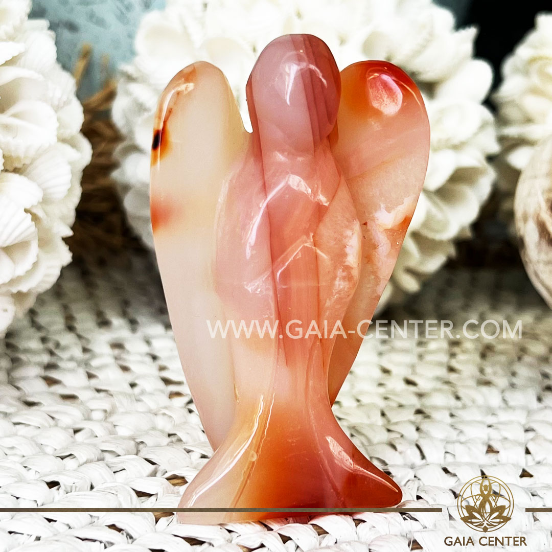 Crystal Angel Carnelian at GAIA CENTER Crystal Shop CYPRUS. Crystal jewellery and crystal pendants at Gaia Center crystal shop in Cyprus. Order online top quality crystals, Cyprus islandwide delivery: Limassol, Larnaca, Paphos, Nicosia. Europe and Worldwide shipping.
