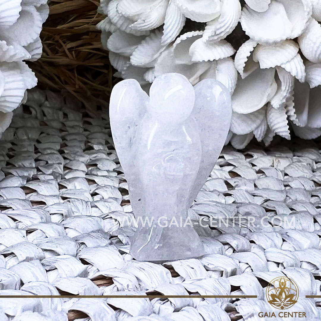 Rock Crystal Clear Quartz Angel at GAIA CENTER Crystal Shop CYPRUS. Crystal jewellery and crystal pendants at Gaia Center crystal shop in Cyprus. Order online top quality crystals, Cyprus islandwide delivery: Limassol, Larnaca, Paphos, Nicosia. Europe and Worldwide shipping.