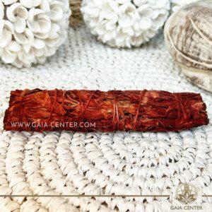Californian White Sage and Dragon's Blood smudge stick bundles for smudging ceremonies and space clearing at Gaia Center | Crystals and Incense shop in Cyprus. Order online, Cyprus islandwide delivery: Limassol, Paphos, Larnaca, Nicosia. Europe and worldwide shipping.