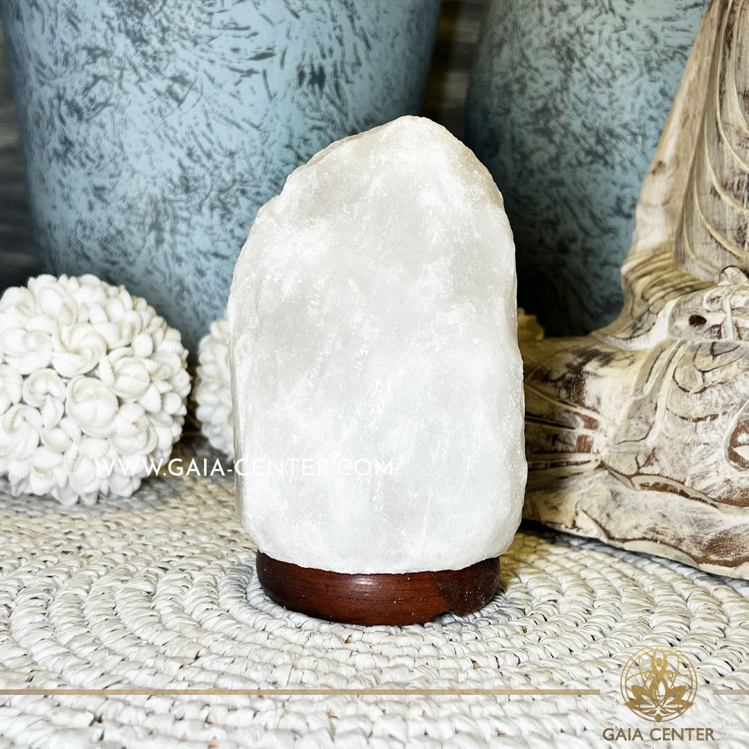 Salt Lamp White Rock |1.5-2kg| at Gaia Center | Crystal Shop in Cyprus. Salt and Selenite crystal lamps selection. Order online: Cyprus islandwide delivery: Limassol, Nicosia, Paphos, Larnaca. Europe and worldwide shipping.
