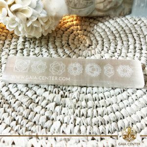 Selenite Crystal Charging Bar Chakras |20cm| at Gaia Center Crystal shop in Cyprus. Crystal and Gemstone Jewellery Selection at Gaia Center in Cyprus. Order online, Cyprus islandwide delivery: Limassol, Larnaca, Paphos, Nicosia. Europe and Worldwide shipping.