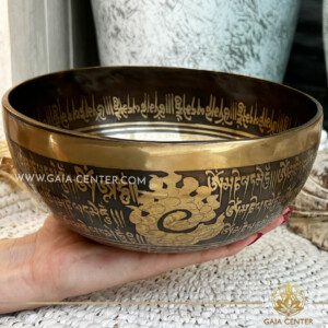 Metal Singing Bowl Hand Carved - Buddha Eyes |20cm| at GAIA CENTER Crystals and Incense Shop in CYPRUS. Original top quality from Nepal. Cyprus delivery: Limassol, Paphos, Nicosia, Larnaca, Paralimni, Strovolos. Including provinces and small suburbs. Europe and International Worldwide shipping. Wholesale and Retail. Shop online for Singing Bowls: https://gaia-center.com