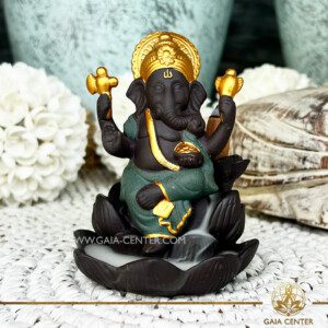 Backflow Incense Burner - Ganesh Elephant aroma Waterfall incense fountain ceramic. Backflow incense burners an Backflow dhoop cones selection at Gaia Center | Incense Aroma shop in Cyprus.