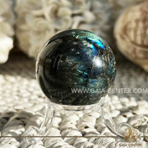 Labradorite Crystal Sphere |40mm| Crystal points, towers and obelisks selection at Gaia Center Crystal shop in Cyprus. Order crystals online, Cyprus islandwide delivery: Limassol, Larnaca, Paphos, Nicosia. Europe and Worldwide shipping.